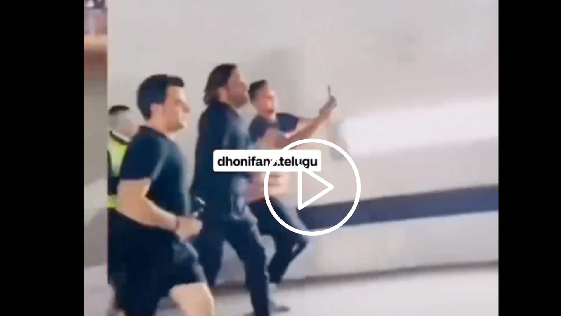 [Watch] Fans Chase Dhoni; Take Selfies With Him Running Alongside 